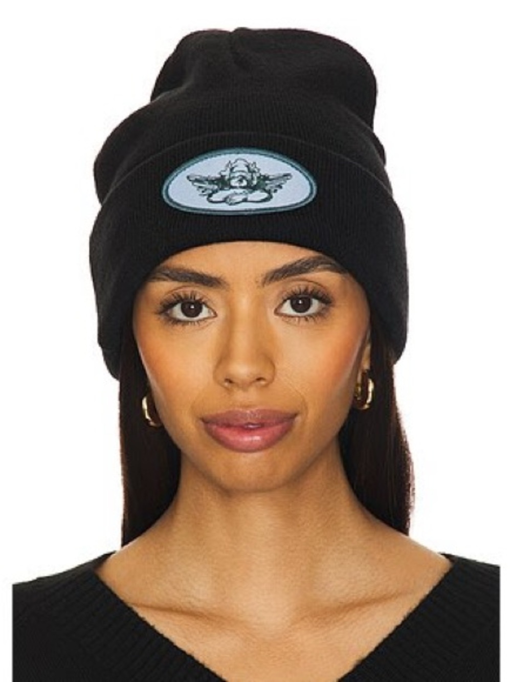 NWOT Boys Lie Black Patch Logo Beanie